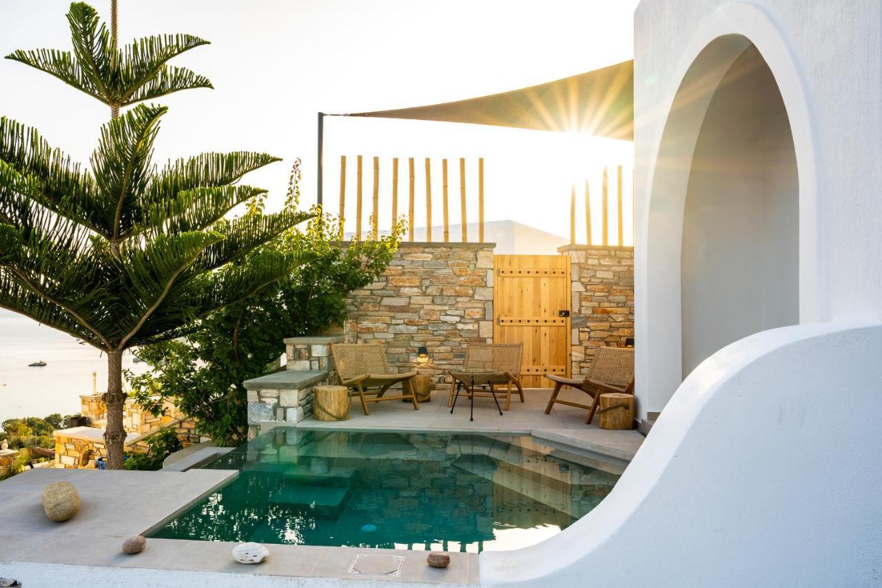 Ios Seaside House With Sunset View And Small Pool Екстер'єр фото